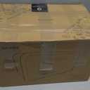 Navaris Bread Box - Metal Bread Bin Storage Tin with Front Opening Drop Down Door for Kitchen Counter or Shelf - Breadbox Storage Container - Cream