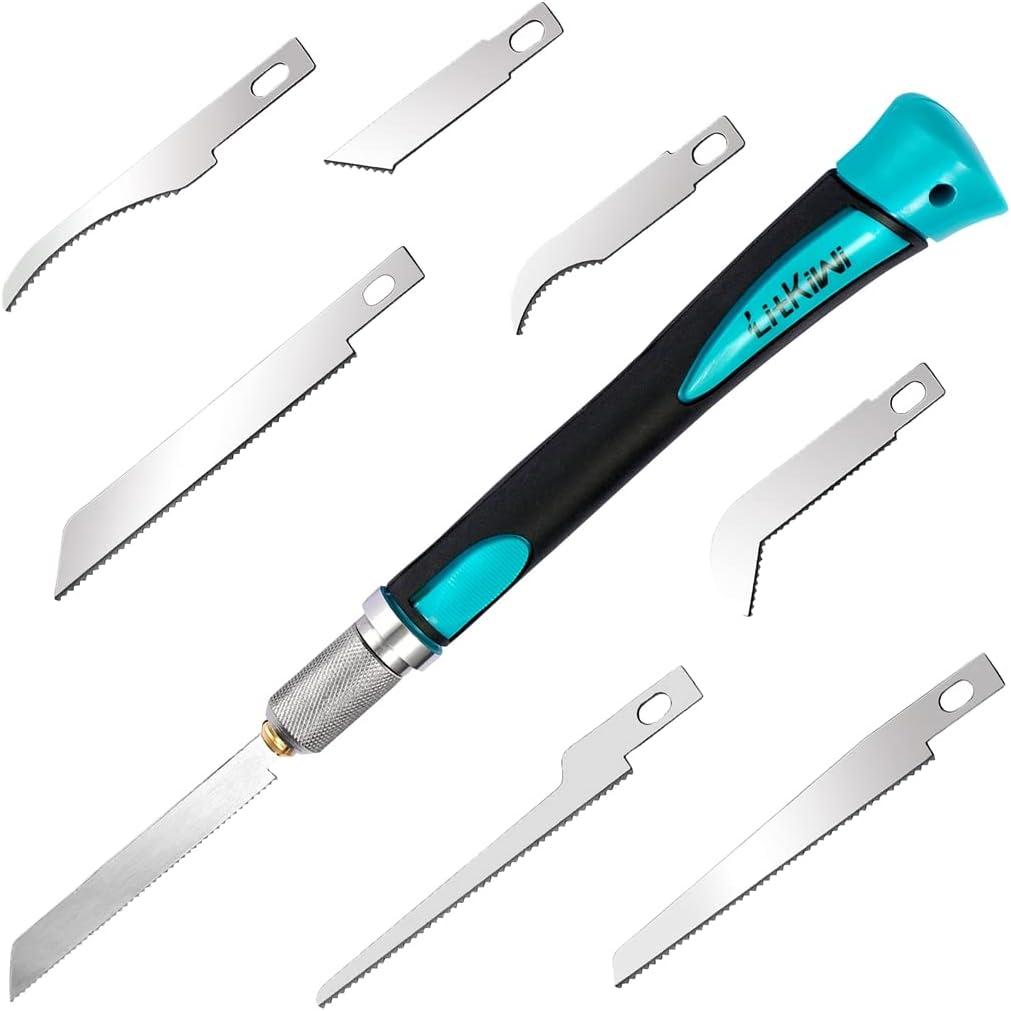 Prozwee Model Craft Hand Saw Kit(with 14PCS Saw Blades),Modeling Knife Hacksaw Tool,DIY Mini Razor Saw Kit for Handcrafted, DIY Models and Other Fine Cutting