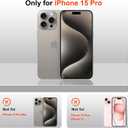 AIGOMARA Magnetic for iPhone 15 Pro Case [Compatible with MagSafe] Clear Ribbon Bowknot Bow Pattern Phone Case with Wrist Strap Lanyard, Slim Shockproof Cover for Girls Women, Pink