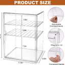 GRETJOB Baby Bottle Organizer, 3-Tier Adjustable Clear Acrylic Storage Station with Drawer & Magnetic Door for Countertop/Cabinet, Holds Bottles, Nipples, Pump Parts, Food Jars