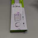 Wireless Keyboard and Mouse Combo - Full Size Slim Thin Wireless Keyboard Mouse with Numeric Keypad 2.4G Stable Connection Adjustable DPI (White & Silver)