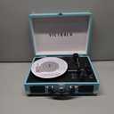 Victrola Journey Bluetooth Portable Suitcase Record Player  with Built-in Speakers, 3 Speed Vinyl Record Player, RCA Out, Headphone Jack (Turquoise)