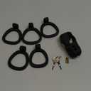 Male, Black Multifunctional Special Protective Cage, Easy to Wear, Portable, 4 Small Parts, One Key, BDSM Cage, F16