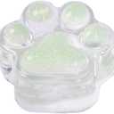 Glitter Clear Paw Taba Squishy Toys for Kids & Adults  Cute Stress Relief Fidget Sensory Toys, Soft Silicone Squeeze Gifts for Children, Teens, and Adults (Green)