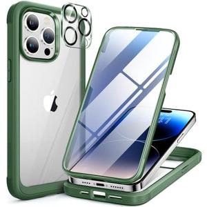 Miracase Glass Series for iPhone 14 Pro Case 6.1 Inch, Full-Body Clear Bumper Case with Built-in 9H Tempered Glass Screen Protector, with Camera Lens Protector, Acacia Green Miracase Glass Series for iPhone 14 Pro Case 6.1 Inch, Full-Body Clear Bumper Case with Built-in 9H Tempered Glass Screen Protector, with Camera Lens Protector, Acacia Green
