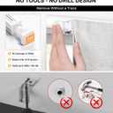 LazBlinds No Drill Roman Shades for Windows, Cordless Blackout Window Shades with UV Protection, Polyester Fabric for Bedroom & Living Room, 31" W x 64" H, Natural