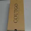 Coutgo Womens Chunky Low Heels D'Orsay Slingback Pumps Closed Square Toe Work Office Dress Shoes, Navy, Size 9.5