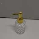 Multipurpose Soap Dispenser Easy to Clean Glass Soap Pump Dispenser Ideal for Bath and Bathroom (Gold)