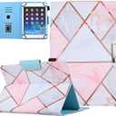 JZCreater 10 Inch Tablet Case, Universal 10 10.1 Inch Android Tablet Cover, Multi-Angle Viewing Stand Case for 9.5-10.5 Inch Tablet,Plaids-Marble