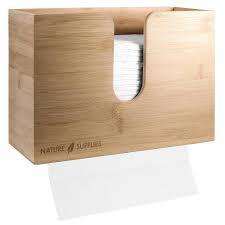 NATURE SUPPLIES Bamboo Paper Towel Dispenser with Removable Top Tray for Bathroom and Kitchen, Wall Mount and Countertop Multifold, C-Fold, Z-Fold, Tri-Fold Hand Towel Holder for Commercial Use, Wood NATURE SUPPLIES Bamboo Paper Towel Dispenser with Removable Top Tray for Bathroom and Kitchen, Wall Mount and Countertop Multifold, C-Fold, Z-Fold, Tri-Fold Hand Towel Holder for Commercial Use, Wood