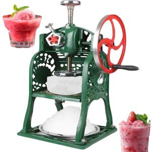 Shaved Ice and Snow Cone Machine Manual, Ice Crusher Machine for Home and Commercial Use, Portable block shaving Attachment with Stainless Trays, 21.65x14.57x10.63 inches