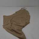 OYOANGLE Women's Wrapped Sleeveless Spaghetti Straps V Neck Backless Cover Up Dresses Khaki M