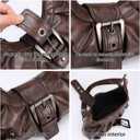 JATEBI Y2k Purses for Women 2 Pack, Punk Top Handle Women's Hobo Shoulder Bag Clutch Purse Goth Handbag Trendy Underarm Bag for Women