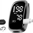 Pulse Oximeter, Blood Oxygen Meter, Fingertip Pulse Oximeter, Rechargeable Pulse Oximeter, Accurate Rapid Blood Oximeter SpO2 Reading Outdoor Sports Wide Use black
