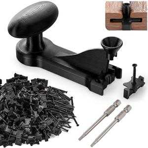 Hohean Deck Hidden Fastener Installation Tool Kit Compatible with Trex Decking, Includes 100 Hidden Deck Fasteners, 100 Stainless Steel Screws & Drill Bit, Composite Decking Installation Tool Set