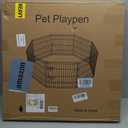 Artmeer Pet Playpen Puppy Playpen Kennels Dog Fence Exercise Pen Gate Fence Foldable Dog Crate 8 Panels 24 Inch Kennels Pen Playpen Options Ideal for Pet Animals Outdoor Indoor (Black 24''x24'')
