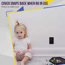 2 x ENERLITES Child Proof Outlet Cover, Self-Closing, Fits Both Duplex and Decorator Outlet, Safety Design, Tamper-Resistant Socket Plug for Receptacle, Size 4.68" x 2.93", 8800-TR, Black (1 Pack)