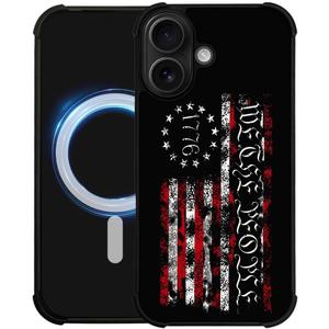 case for iPhone 17,Compatible with Magsafe,All-Round Protection Shockproof Anti-Scratches TPU Case Cover-Classic American Flag 1776 We The People