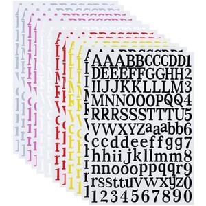 Pack of 3, 12 Sheets Vinyl Letter Stickers kit, 1440 Pcs Self-Adhesive Number and Alphabets Stickers, Mailbox Numbers Stickers for Signs, Window, Door, Cars, Trucks, Home, Business, Address Number (Mixed 1Inch)