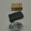 Aegend Kids Swim Goggles Snorkel Diving Mask for Kids Youth 3-15, Knitted Fabric Strap, Anti-Fog 180 Clear View (1 Pack-deep Blue White)