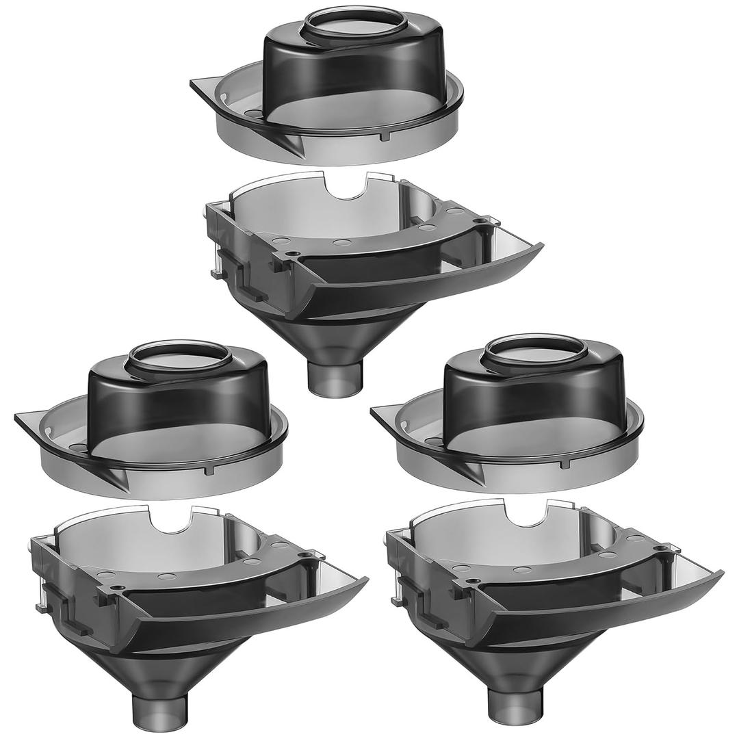 3 Sets Replacement Funnel Compatible with Baby Brezza Replacement Parts Funnel and Cover Baby Formula Dispenser, Grey