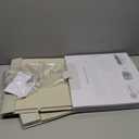 Decorative Photo Storage Boxes with Lids - Set of 2 Beautiful Linen Organizers Are Perfect to Safely Store Your Pictures, Documents, Scrapbooking Supplies, Keepsakes and Other Memories in Style (Ivory)