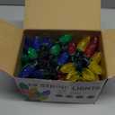 Dazzle Bright C9 Christmas String Lights, 100 LED 66 FT Waterproof Connectable Green Wire Fairy Lights, Christmas Lights for Indoor Outdoor Home Yard Xmas Tree House Decorations (Multi-Colored)