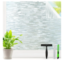 Frosted Glass Window Privacy Film Decorative, Bathroom Window Privacy Film for Glass Windows Cover, Static Cling, Removable, Reusable, Anti-UV, Anti-Glare, Heat Blocking, 17.5 Inch by 78.74 Inch