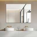 Mirrorons 40 x 30 Bathroom Mirror, Rounded Corner Frameless Mirror, Modern Bathroom Wall Mirror Vanity Mirror for Living Room, Bedroom, Bathroom, Entryway (Horizontal/Vertical)