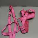SlowTon No Pull Dog Harness - Heavy Duty Dog Harness and Leash Set for Medium Large Dogs, Reflective Tactical Harness with Soft Padded and Front Clip for Easy Walk and Training (Fuchsia L)