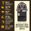 Big Bat Box - Big Bat Barn 3 Chamber, Compact Bat House for Outside - Artificial Roost Kit for Wall-Mount - Bat Houses for Backyards
