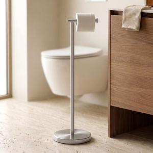 KES Toilet Paper Holder Stand 26" H (Taller Version), Free Standing Toilet Paper Roll Holder with Weighted Base for Bathroom, Rustproof SUS304 Stainless Steel Brushed Finish, BPH283S66-2