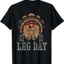 Funny Deadlifting Turkey Thanksgiving Leg Day Deadlift T-Shirt