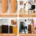2 x 184 PCS Felt Furniture Pads, Chair Leg Floor Protectors, Furniture Sliders for Hardwood Floors, Cabinet Bumpers, Anti Scratch, Reduce Noise(Brown & Beige)