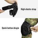 Qavctw Tactical Knee and Elbow Pads Set Protective Gear Knee Pads for Outdoor Sports Combat Paintball CS Cycling Skateboarding Skate Safety Guards Pads
