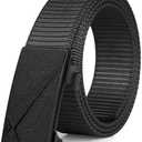 FAIRWIN Men's Ratchet Web Belt,1.25 inch Nylon Automatic Buckle,No Holes Invisible Belts for Men Jeans Pants