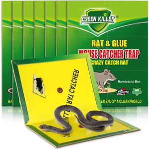 Qualirey 13" x 20" Large Snake Glue Traps with Enhanced Stickiness, Snake Rat Sticky Pad Board for House Indoor Outdoor, Sticky Glue Traps for Snakes, Mice, Rats, Easy to Set(8 Pack)
