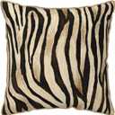 Tiger Skin Animal Print Black and Gold Velvet Throw Pillow Covers Home Deco Zebra Stripes Pillowcase Square Pillow case Cushion Cover for Bed Sofa Living Room Car Indoor and Outdoor 18"x18"