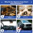 Auto Stop Start Disabler for J-eep 2018-2024 Wrangler JL/JLU 2020-2024 Gladiator JT Disable idle Stop Turn Off Auto Shut Off by Default Error Free Stop-Start Bypass Device Module
