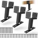 3Pcs Roof Riser Brackets Kit,Pergola Roof Riser Beam Bracket,Heavy Duty Pergola Brackets, ,Adjustable Saddle Roof Riser Post for Gazebo -Includes Screws