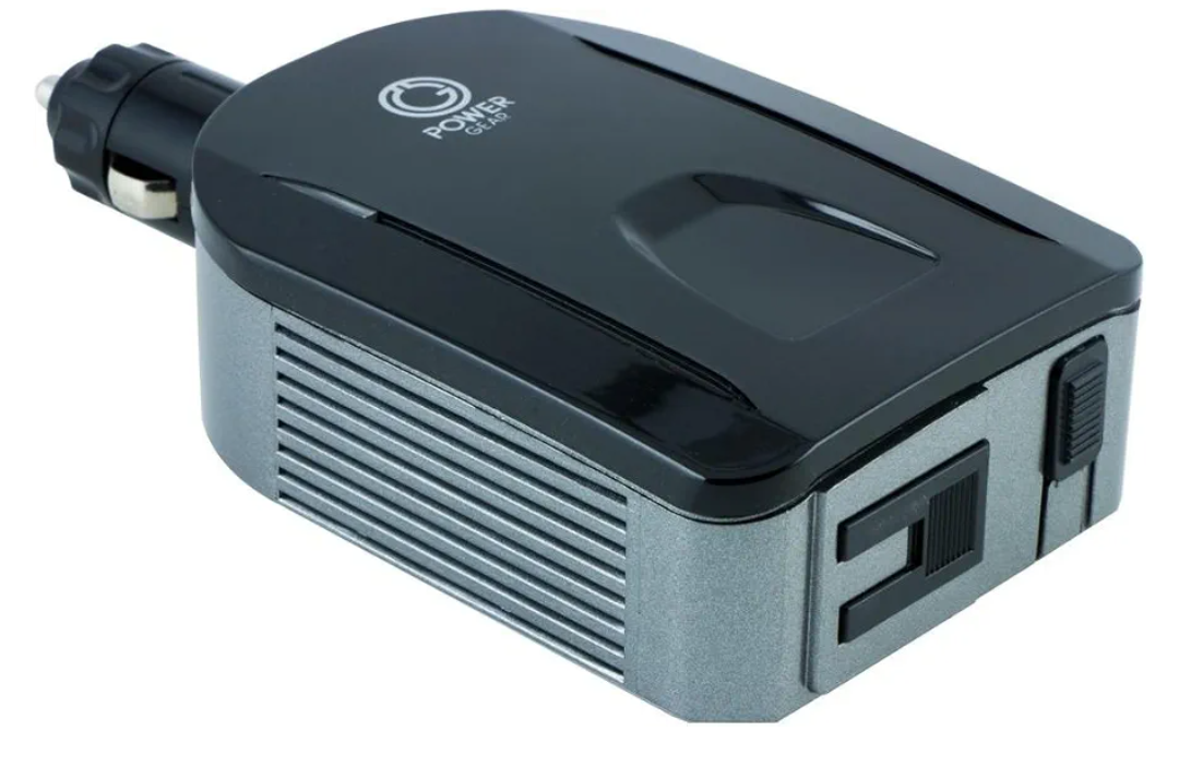 Power Gear Portable Inverter, 1-USB, 1-Outlet, 100W, Black