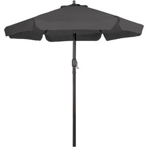 7.5Ft Valance Patio Umbrella for Outdoor, UV Protect Pool Umbrellas with Heavy Duty Pole, Market Umbrella with Push Botton Tilt & Crank