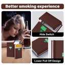 6 x Plastic Cigarette Case with Pull Down Off, Holds 20 Cigarettes (Fits 100mm 100S) (Brown)