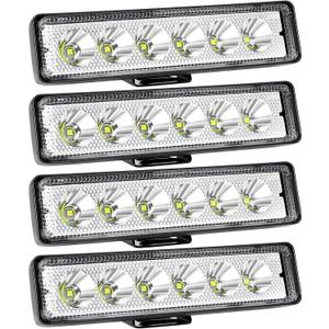 Willpower 4pcs 10pcs 18W 6 Inch LED Work Light Spot Beam Single Row LED Light Bar 12V 24V Super Slim Offroad Driving Lights Fog Lamps for Truck Tractor Boat 4x4 Car SUV ATV