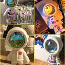 2 x Sunset Projector Astronaut Night Light Led Aura Lamp for Photography/Party/Bedroom/Living Room/Tiktok Live Decor, Selfie with Battery, Christmas/Birthday Gifts for Women/Girls