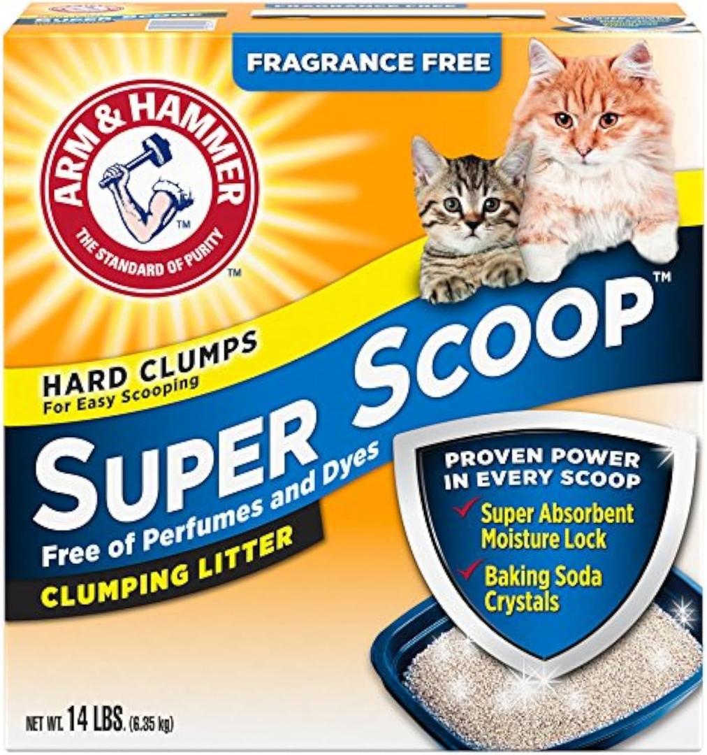 Arm & Hammer Super Scoop Litter, Fragrance Free,14 Lbs