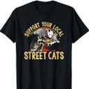 Support Local Street Cats! Raccon, Skunk T-Shirt Size XL