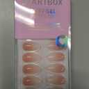 Almond Press On Nails Medium - BTArtbox Soft Gel Ombre Fake Nails with Nail Glue, Semi-Transparent Reusable Glue On Nails in 16 Sizes - 32PCS Stick On Nails Kit, Vanilla Cream Almond