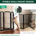 FXW Dog Gate Extra Wide Designed for Indoor Use, Adjustable Width Up to 183-inch Wide (24" H 8 Wire Panels for Puppies and Small Dogs), Black