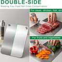 100% Pure Titanium Cutting Board Double-Sided Metal titanium Cutting Boards for Kitchen, Food-Grade Certified, Dishwasher Safe  Small Titanium Cutting Board 11.4"x7.9"  Gift-Ready
